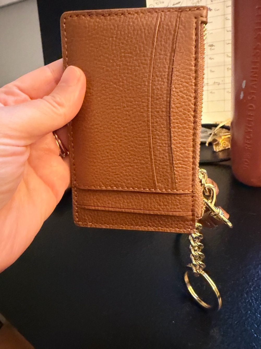 Quince New Italian Leather Wristlet Wallet in Cognac - Picture 5 of 5